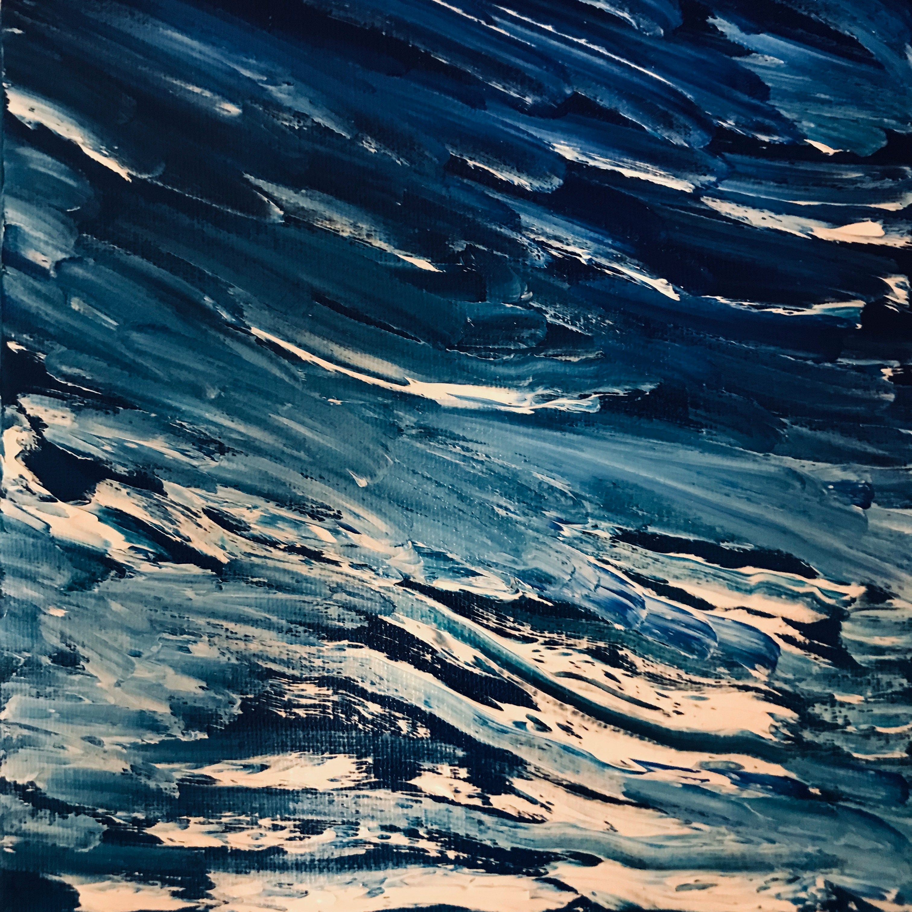 Deep blue abstract paint texture for fine art transportation